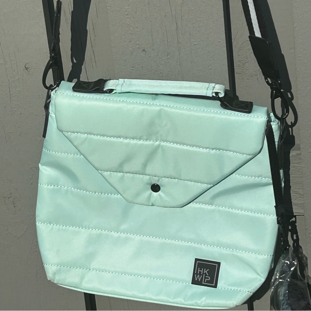 IHKWIP Mint Quilted Couture Crossbody Bag 2 Straps Envelope Style Magnetic Close